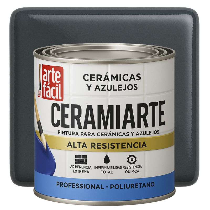 GENERICO - PINTURA CERAMICA AZULEJOS - 1-4 GALON GRIS GRAFITO