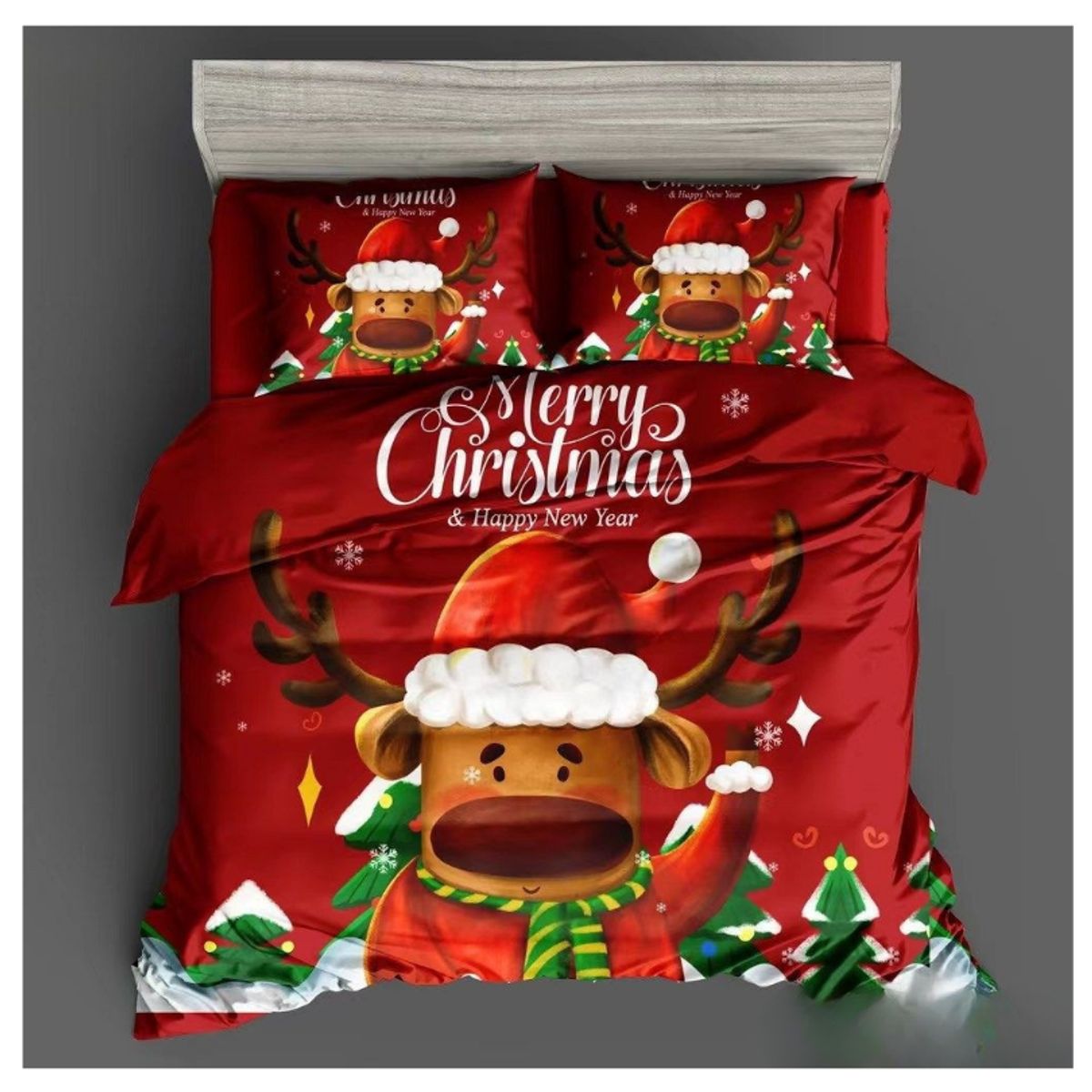 GENERICO - Cubrecama Con Diseños Navideños De Verano 2 Plazas 250x230cm
