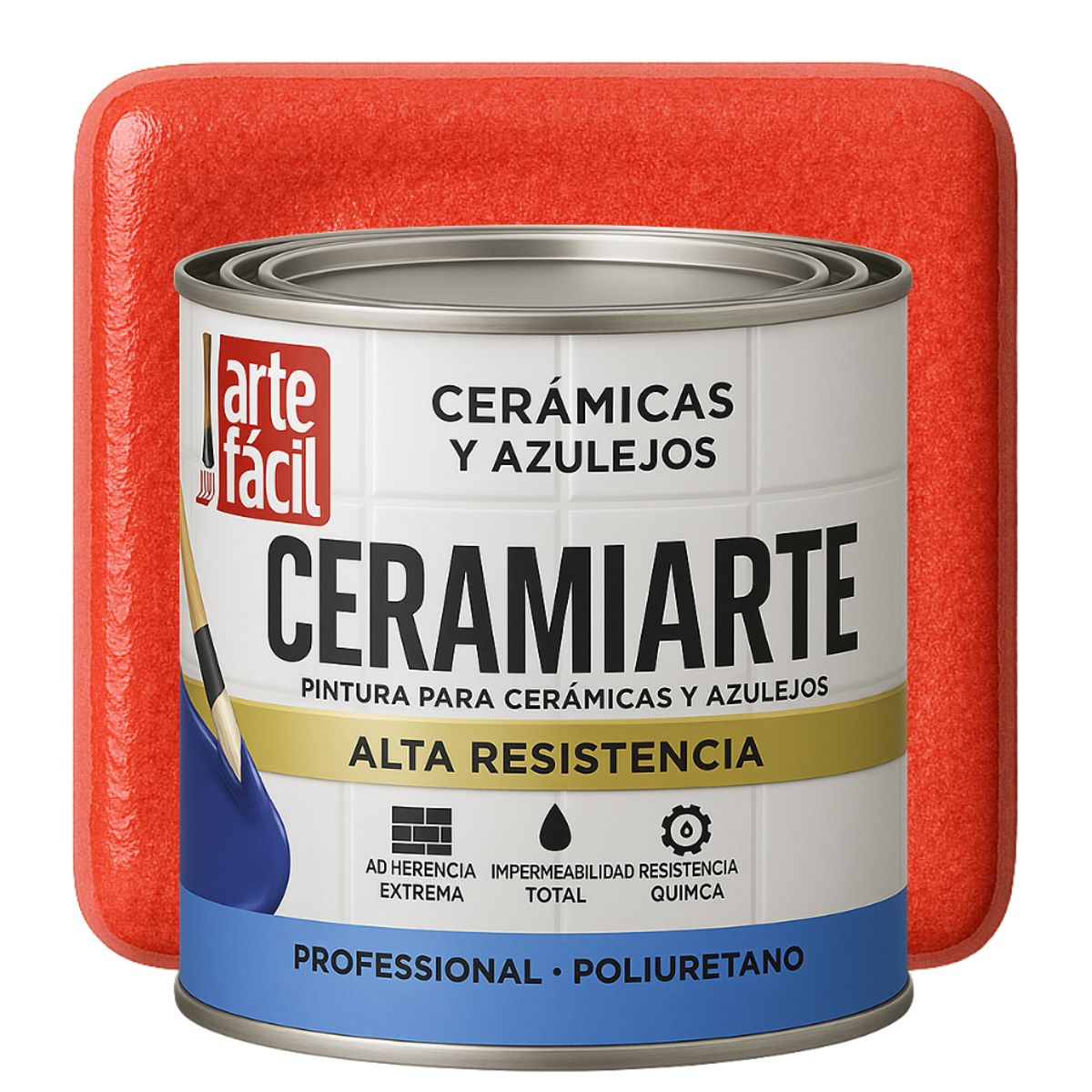 GENERICO - PINTURA CERAMICA AZULEJOS - 1-4 GALON ROJO CORAL