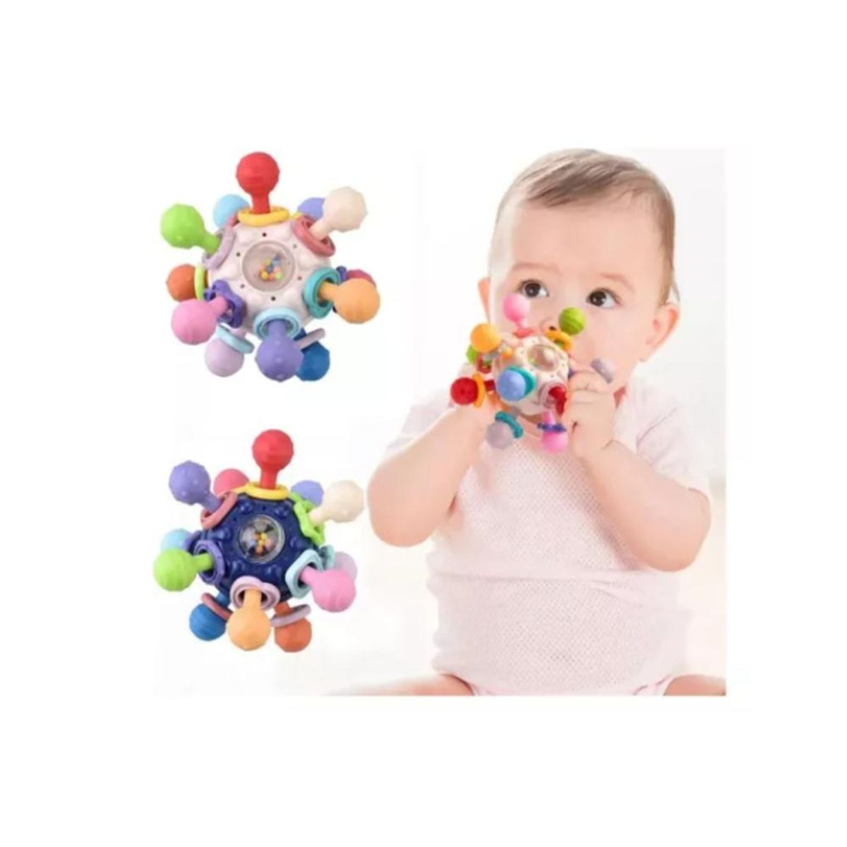 GENERICO - Juguete Pelota Sensorial Para Bebé 0 a 12m Montessori 4 En 1