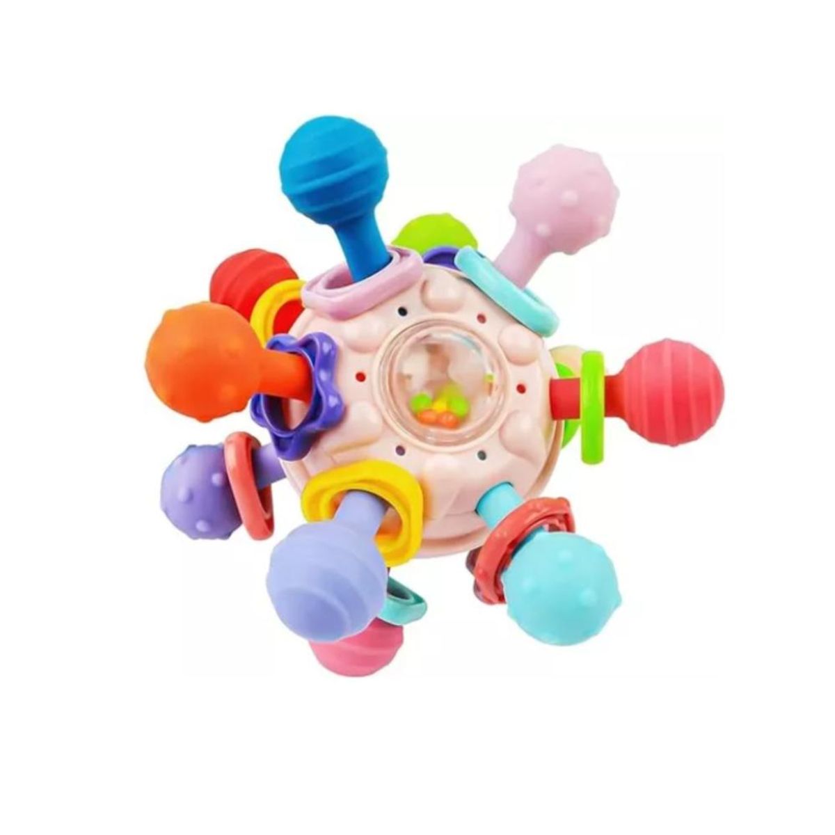 GENERICO - Juguete Pelota Sensorial Para Bebé 0 a 12m Montessori 4 En 1