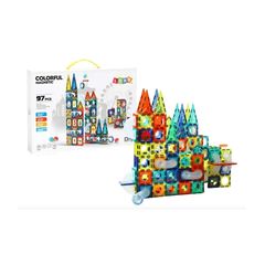 42 Bloques Magnéticos Mini – Piezas Translúcidas, Cuadrados Y Triángulos, Juego Educativo Montessori Para Niños De 2 A 3 Años, Seguro Y Portátil