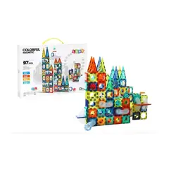 GENERICO - Set De Bloques Magnéticos 97 Piezas Juguete Educativo