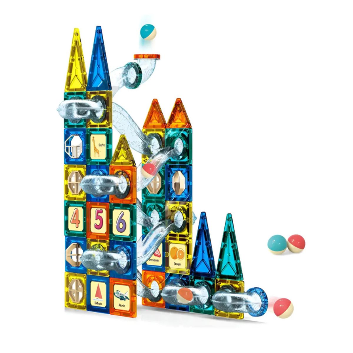 GENERICO - Set De Bloques Magnéticos 97 Piezas Juguete Educativo