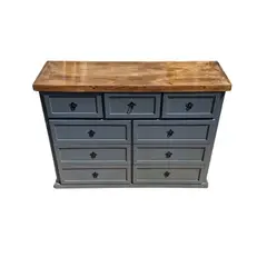 CASAHOGGAR - Comoda Rustica Grafito Bicolor 120 Consenza