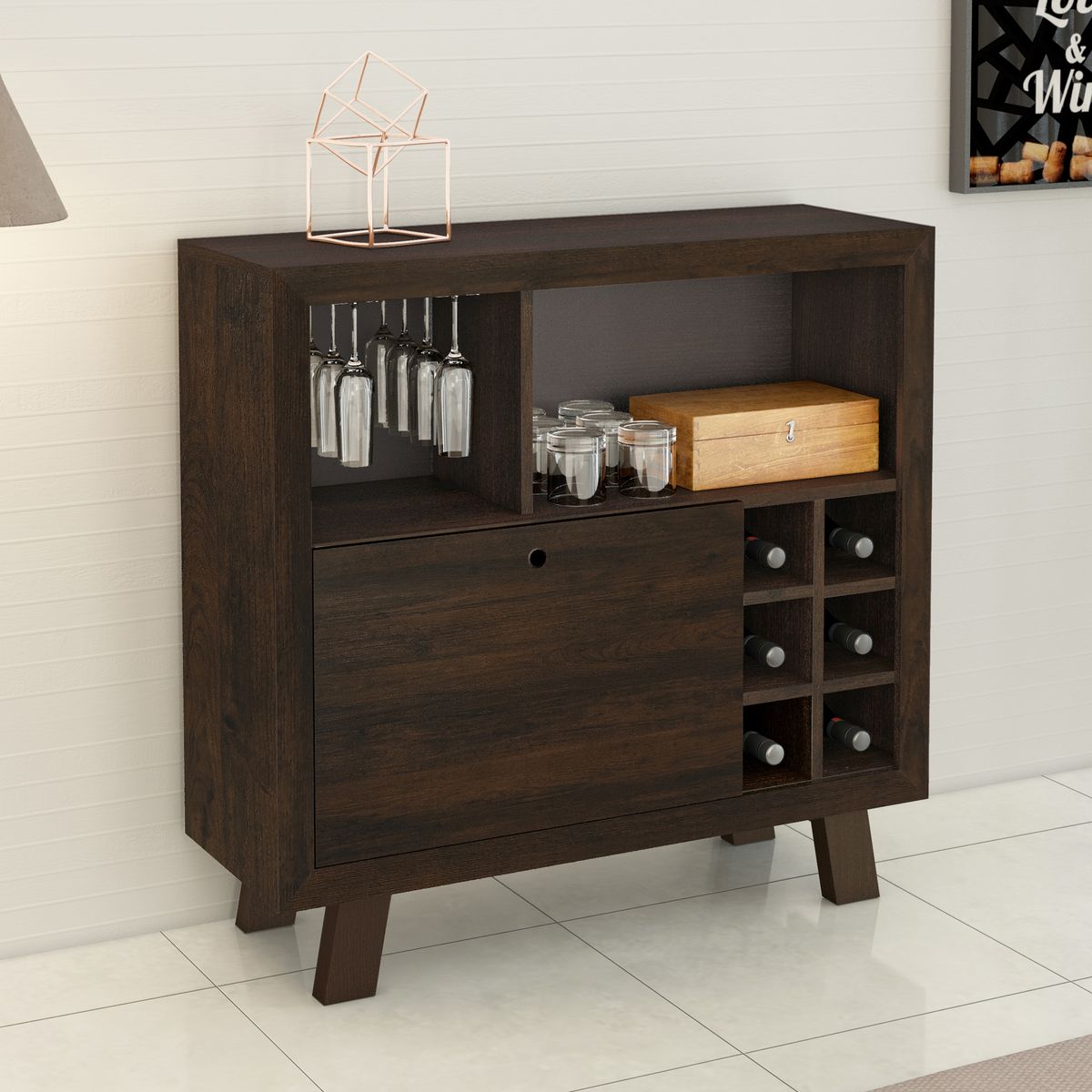 TECNOMOBILI - Mesa de Bar Adega 90x875x315 cm Café rustico