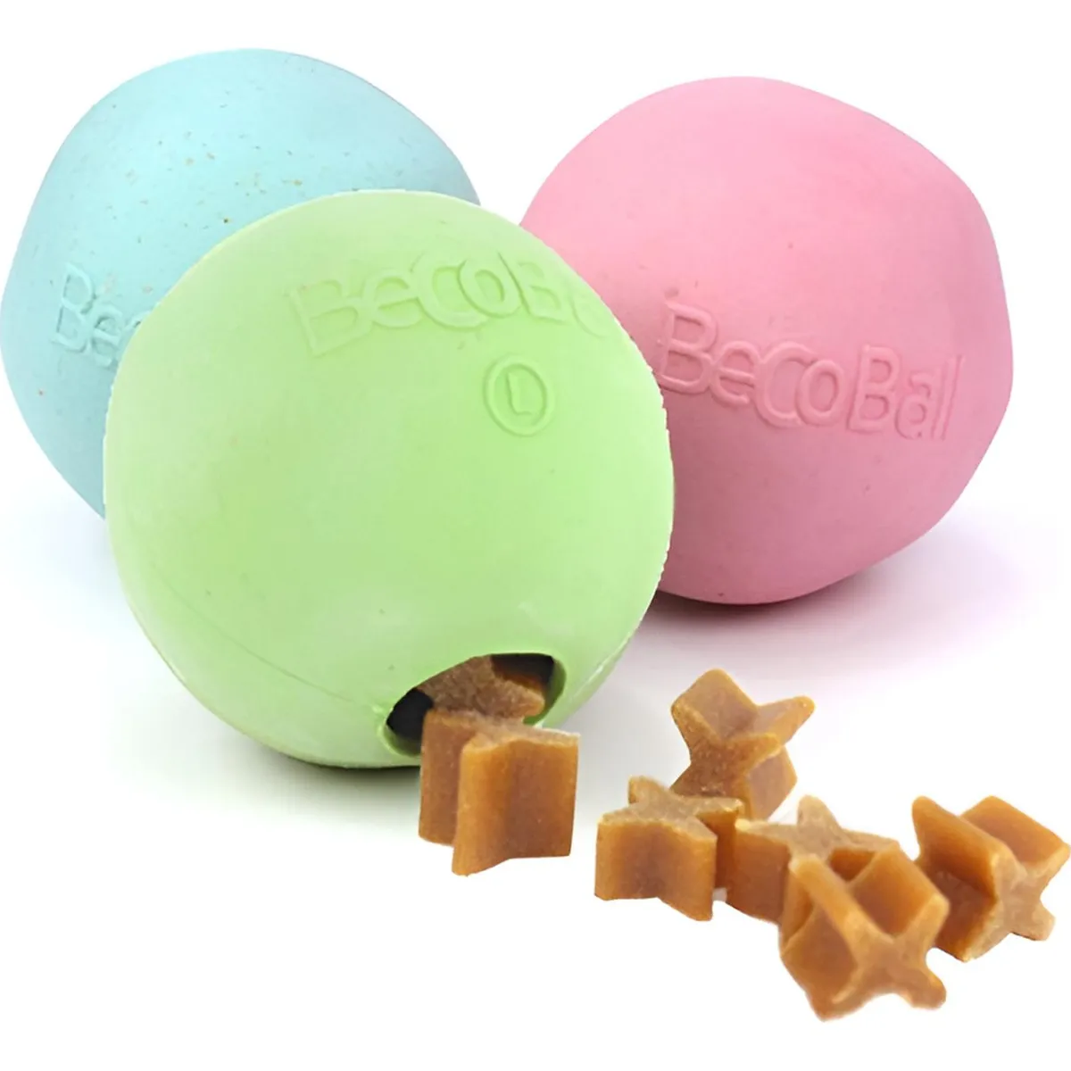 BECO PETS - Beco Dog Ball Rellenable Goma Natural Para Perro Talla M - Verde