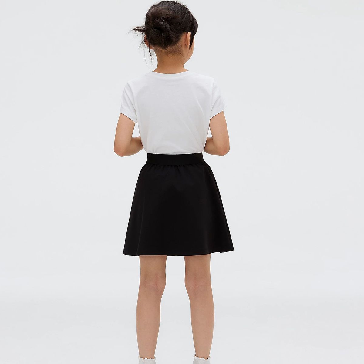 CALVIN KLEIN - Falda Niña Logo Flare Negro Calvin Klein