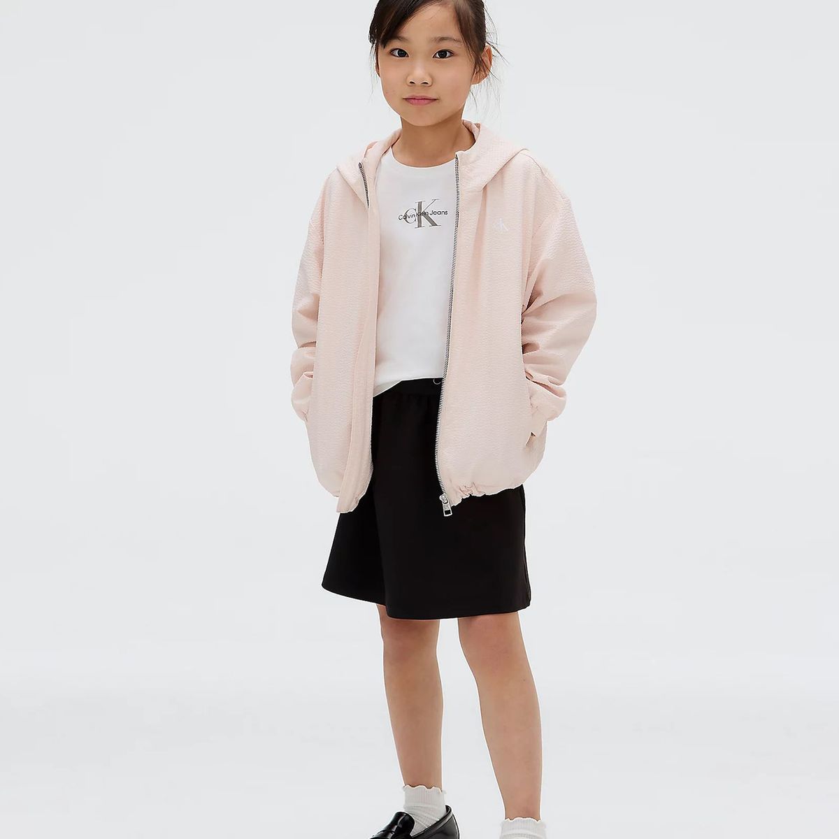 CALVIN KLEIN - Falda Niña Logo Flare Negro Calvin Klein