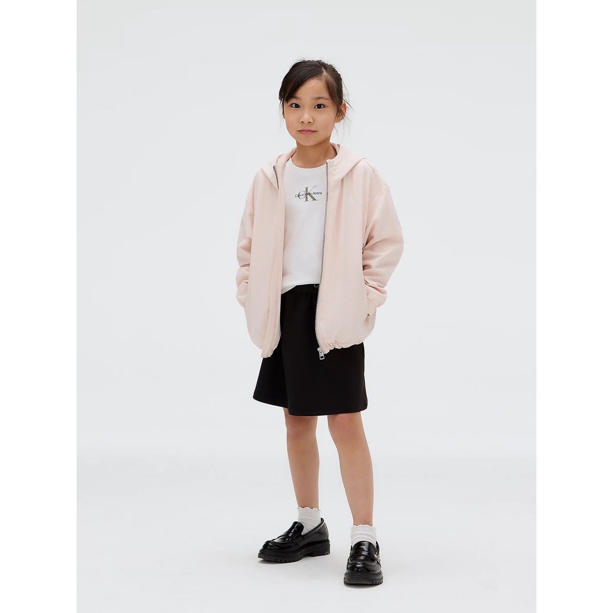 CALVIN KLEIN - Falda Niña Logo Flare Negro Calvin Klein