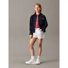 CALVIN KLEIN - Short Niña Relaxed Denim Blanco