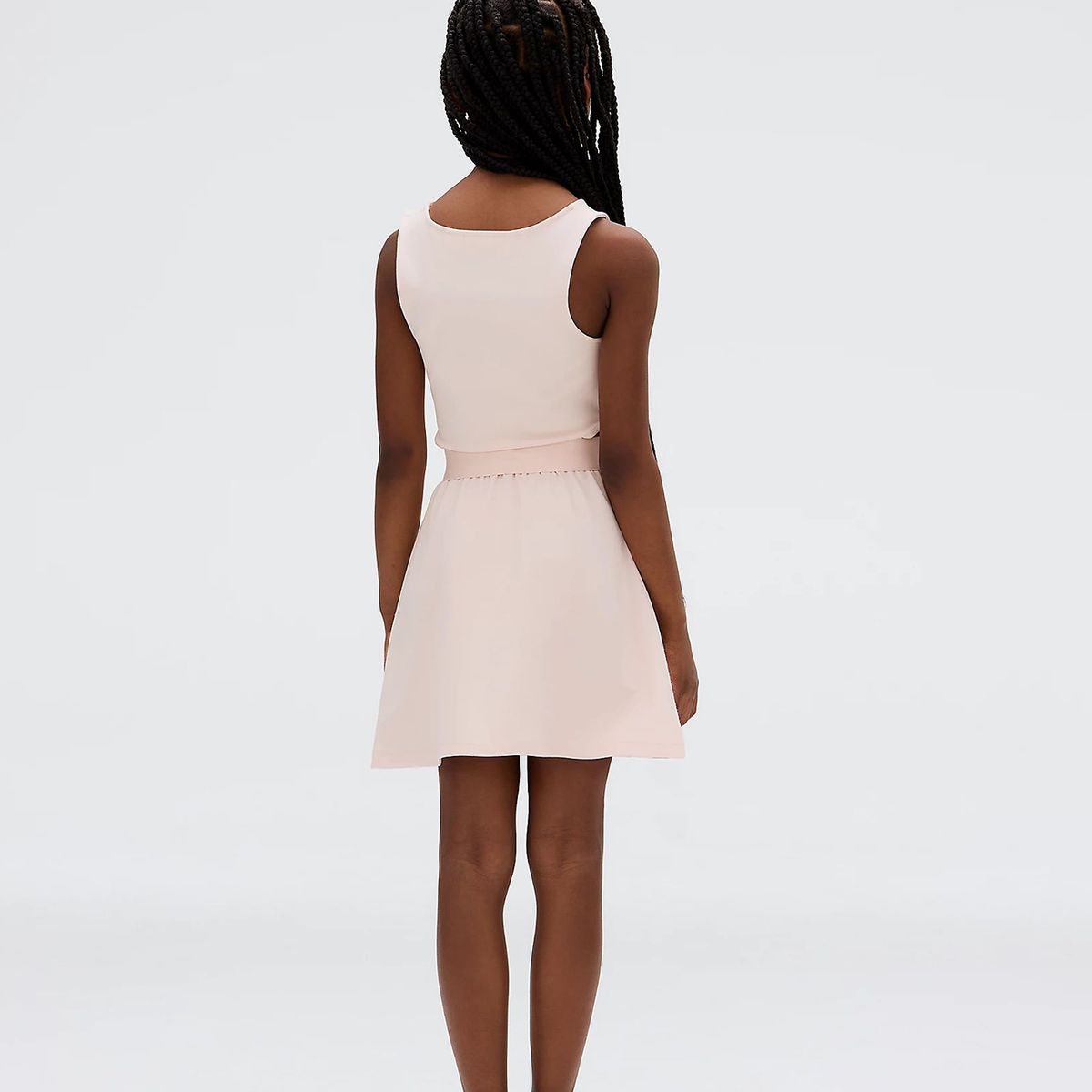 CALVIN KLEIN - Falda Niña Logo Flare Rosado Calvin Klein