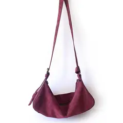 BRAVA - Cartera de cuero modelo REBECA burdeos