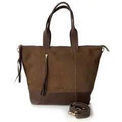 BRAVA - Cartera de cuero modelo GABRIELA Cafe