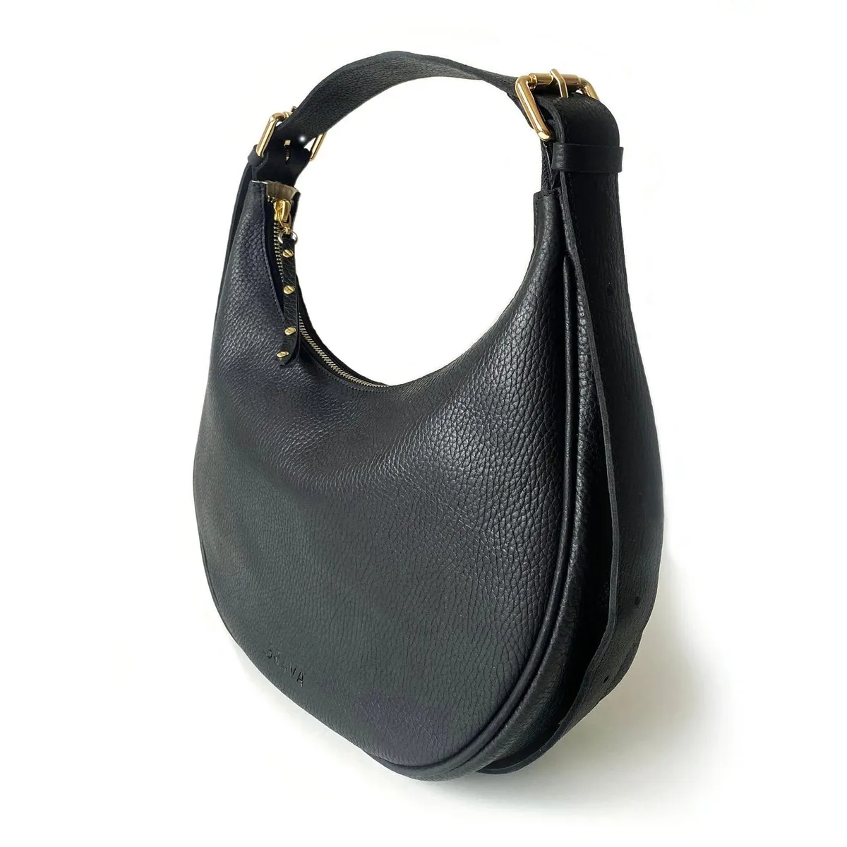 BRAVA - Cartera de cuero modelo ISIDORA Negro