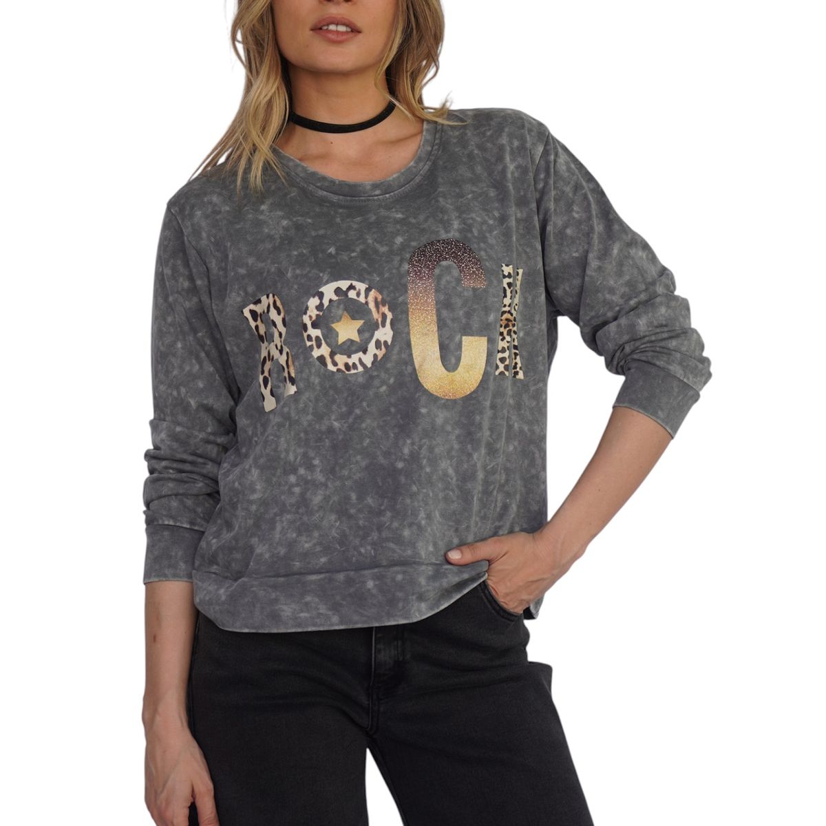 DIVINO JEANS - Polerón Nora II Gris Divino Jeans