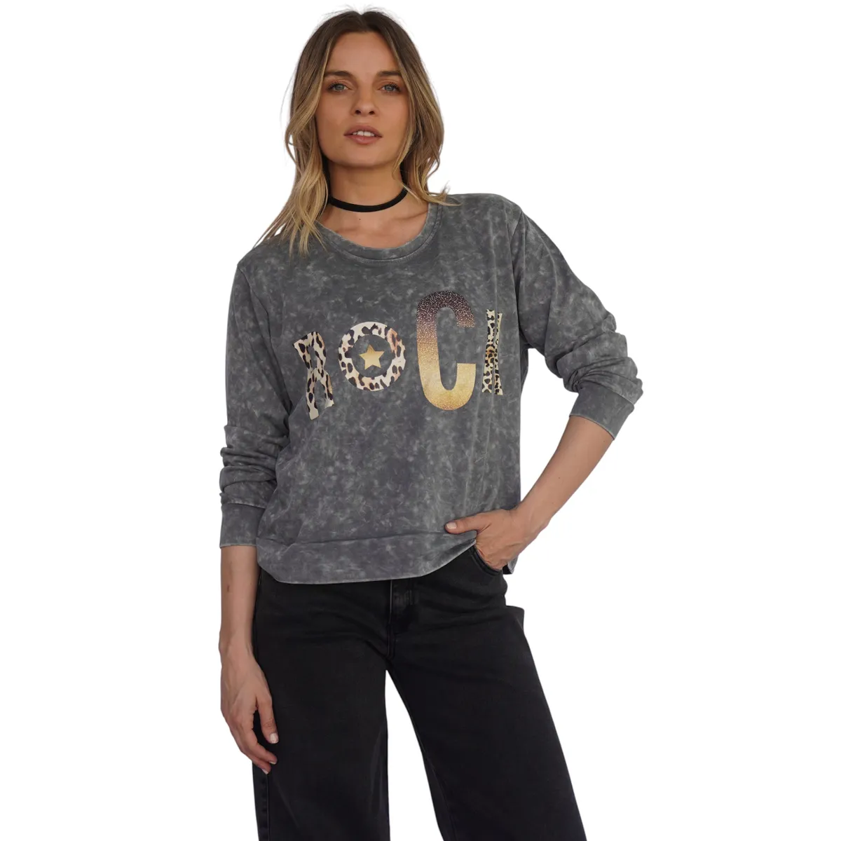 DIVINO JEANS - Polerón Nora II Gris Divino Jeans