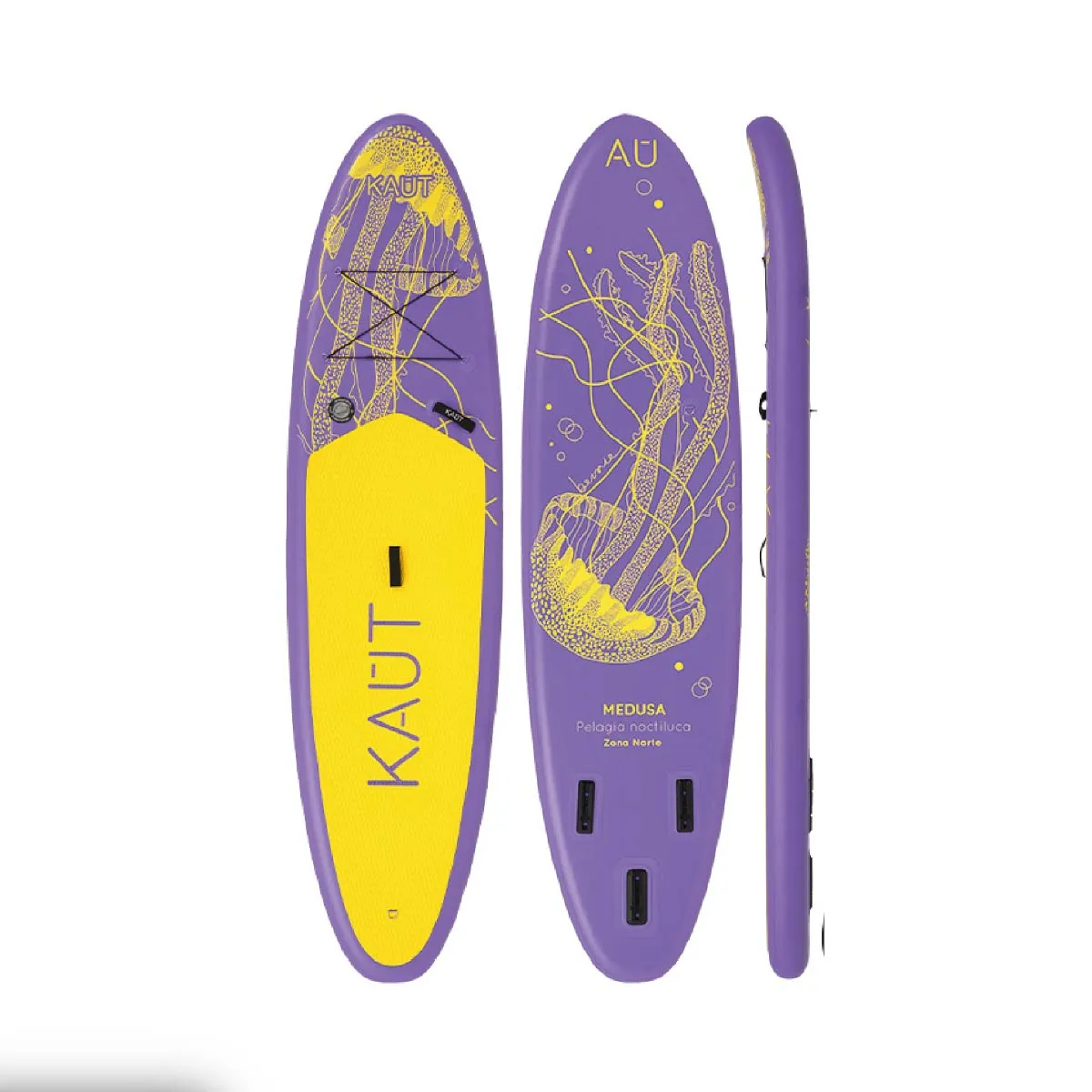 KAUT - Stand Up Paddle SUP Inflable 10´ 6 Triple Quilla Capa Reforzada - Medusa