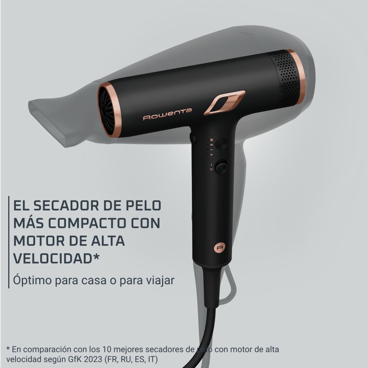 ROWENTA - Secador de pelo Maestria Nano Negro