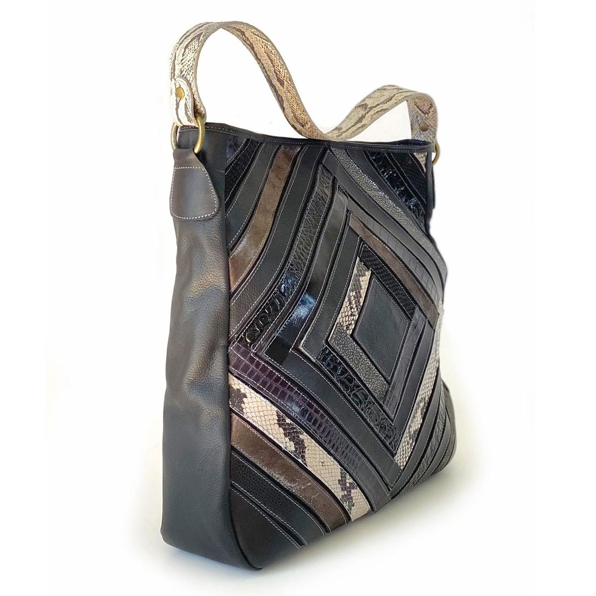 BRAVA - Cartera de cuero modelo GRETA Negro