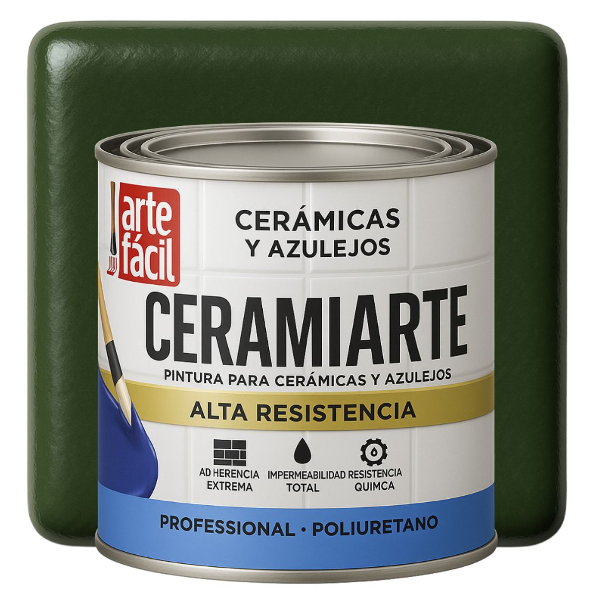 GENERICO - PINTURA CERAMICA AZULEJOS - 1-4 GALON VERDE ÓXIDO