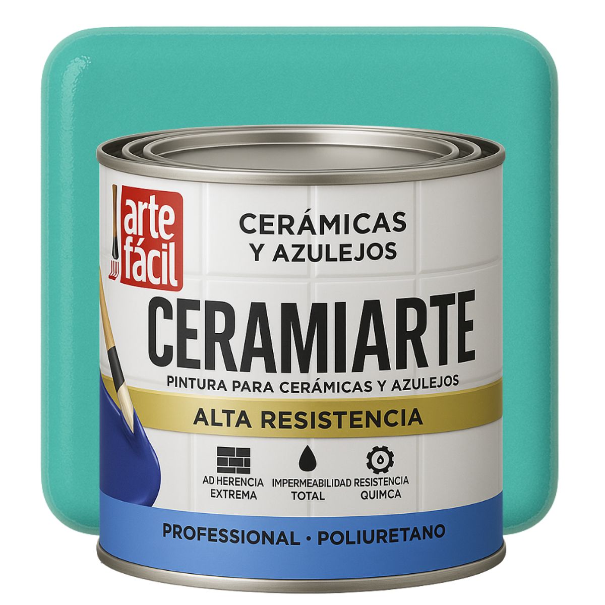 GENERICO - PINTURA CERAMICA AZULEJOS - 1-4 GALON VERDE TROPICAL
