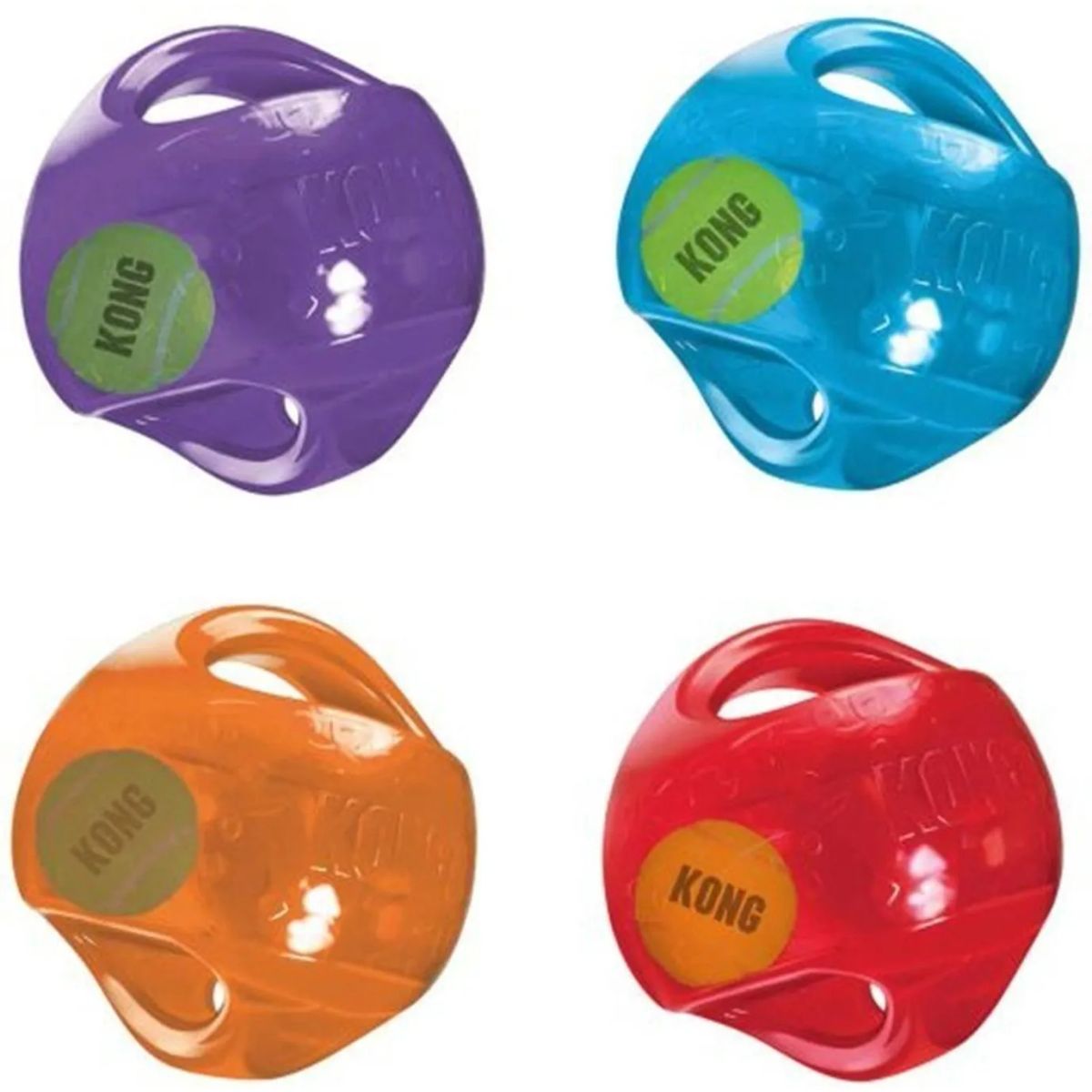 KONG - Pelota Jumbler Kong Para Mascotas - 14 Cm M/l Naranja