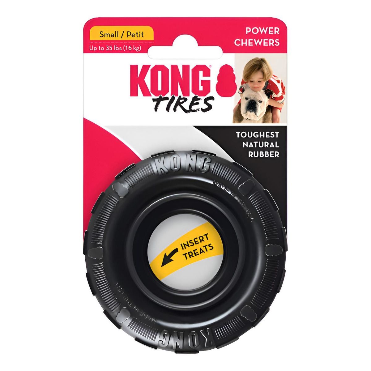 KONG - Kong Extreme Tires Juguete Caucho Para Perro Talla S Negro