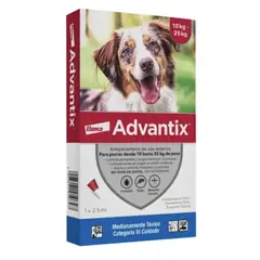 ELANCO - Advantix Pipeta Antipulgas Y Garrapatas Perros 10-25 Kg
