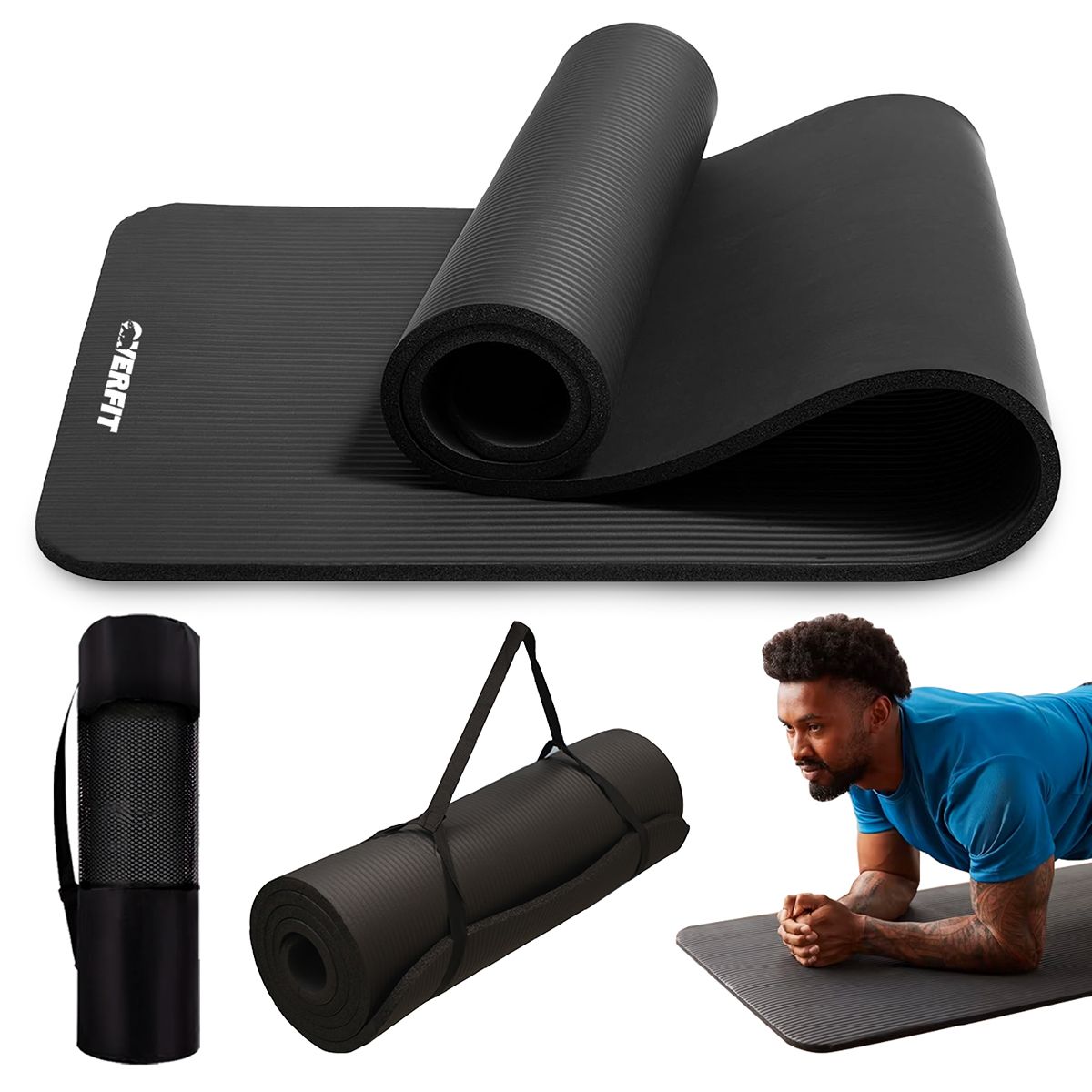 OVERFIT - Mat Yoga Nbr 15mm Overfit Ejercicio Alfombra Antideslizante