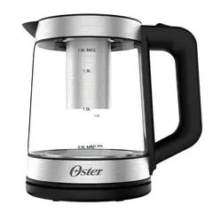 OSTER - Hervidor 18l Vidrio 2en1 Con Infusor Para Te 1850w