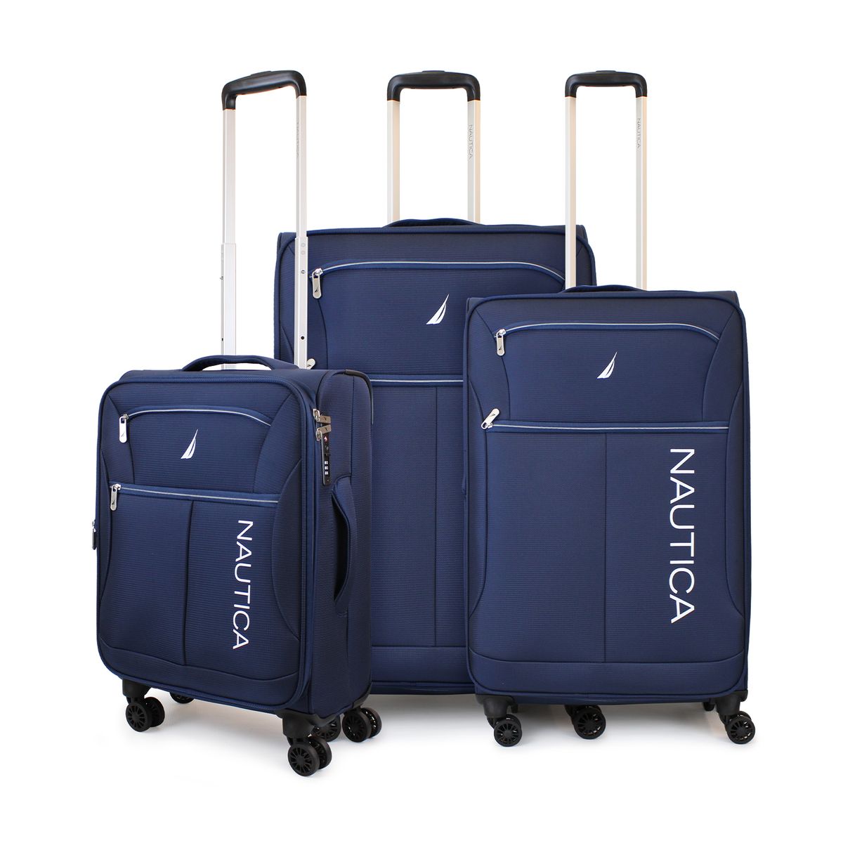 NAUTICA - Set de 3 maletas de tela S+M+L Nautica Valencia azul