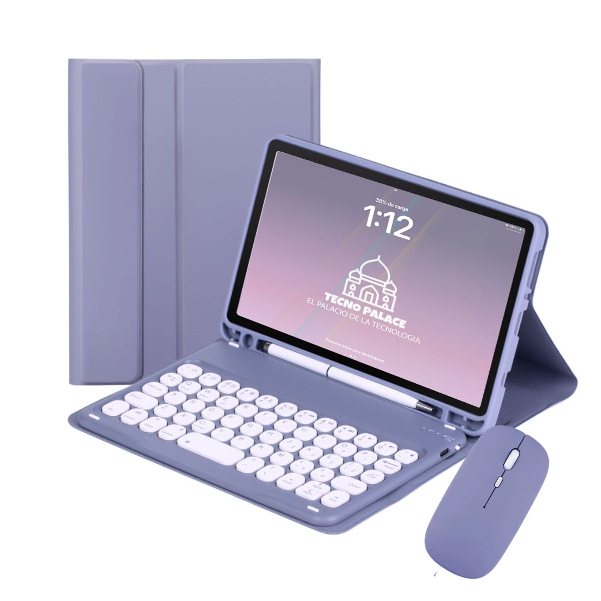 GENERICO - Fundas Con Teclado 2.0 y Mouse iPad 10,9 (10 GEN) - 11 GEN - letra Ñ