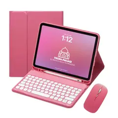 GENERICO - Fundas Con Teclado 2.0 y Mouse iPad 10,9 (10 GEN) - 11 GEN - letra Ñ
