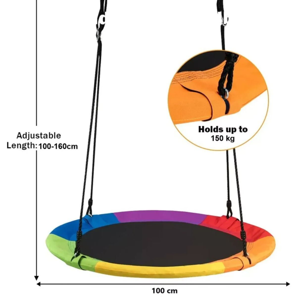 BASKO FITNESS - Columpio Redondo Colgante Exterior