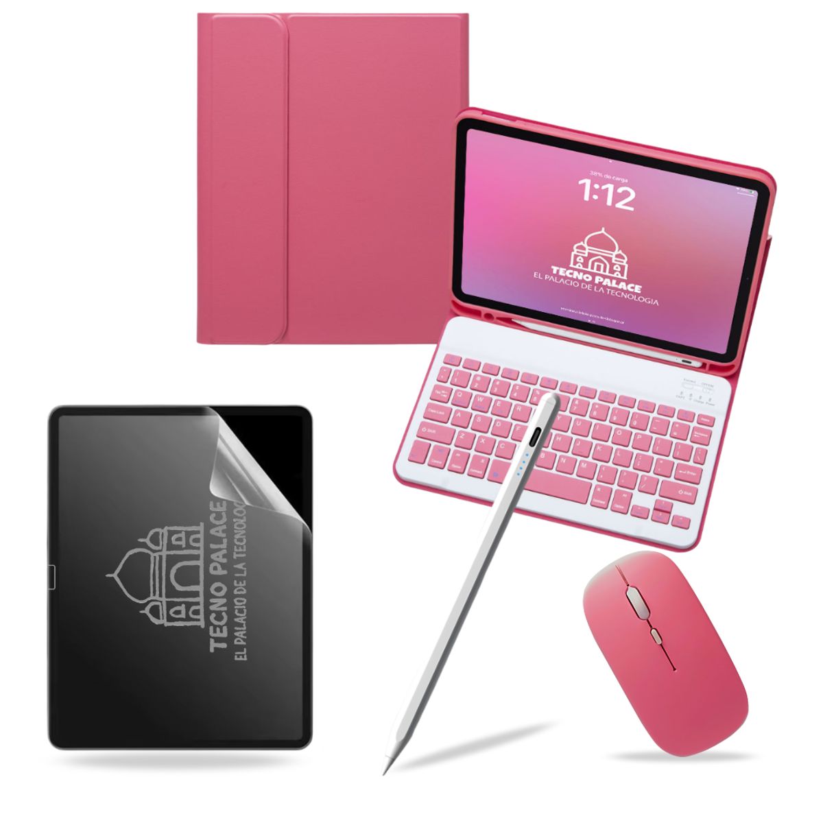 GENERICO - Pack Funda + Teclado + Mouse + Lápiz + Paperlike para iPad Pro 11 M4