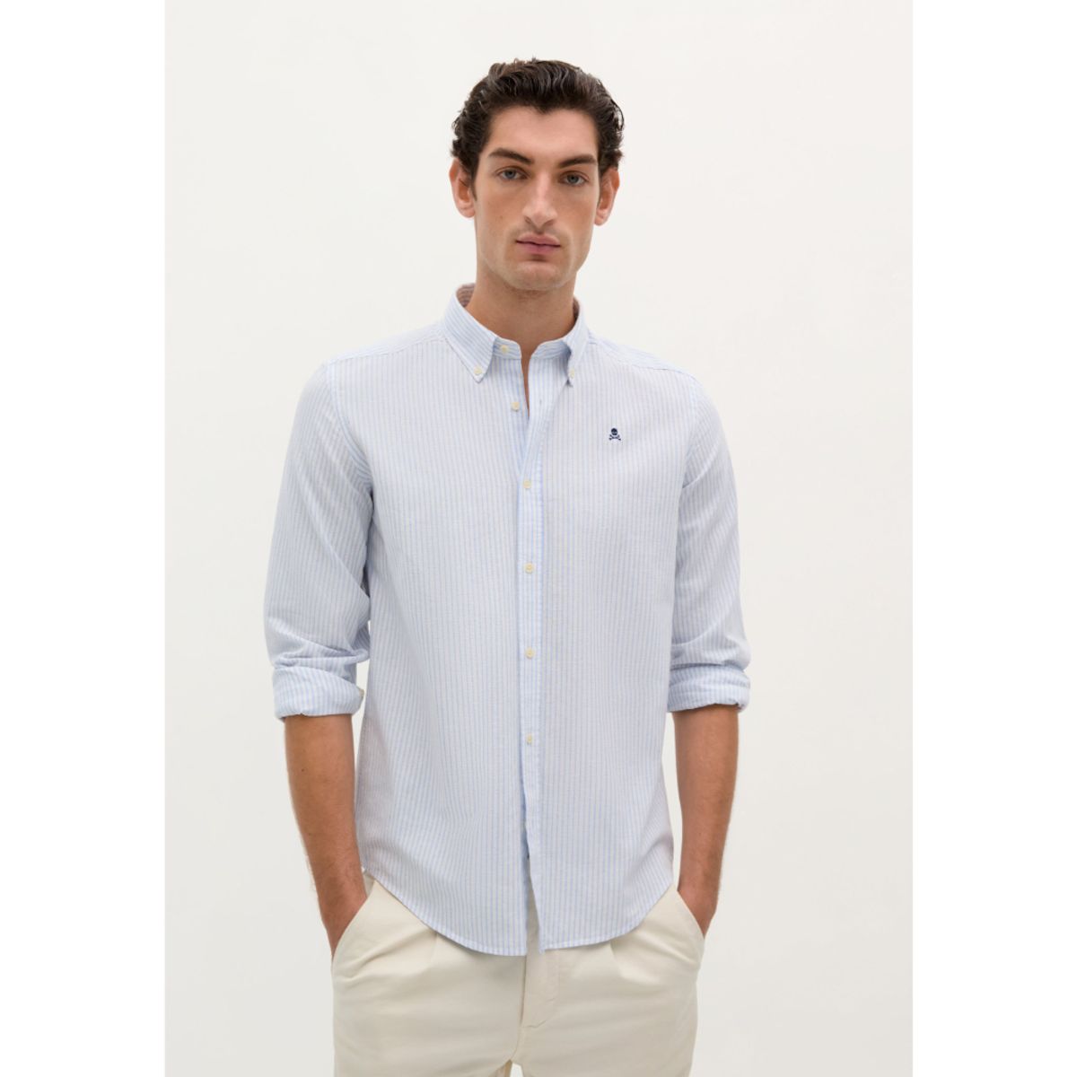 SCALPERS - CAMISA RAYAS CALAVERA CONTRASTE