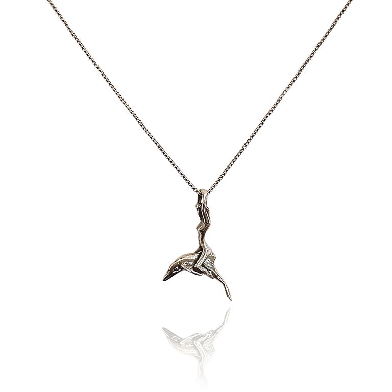 Collar Mujer Delfin Plata Fina 925 Plateado TALLA UNICA