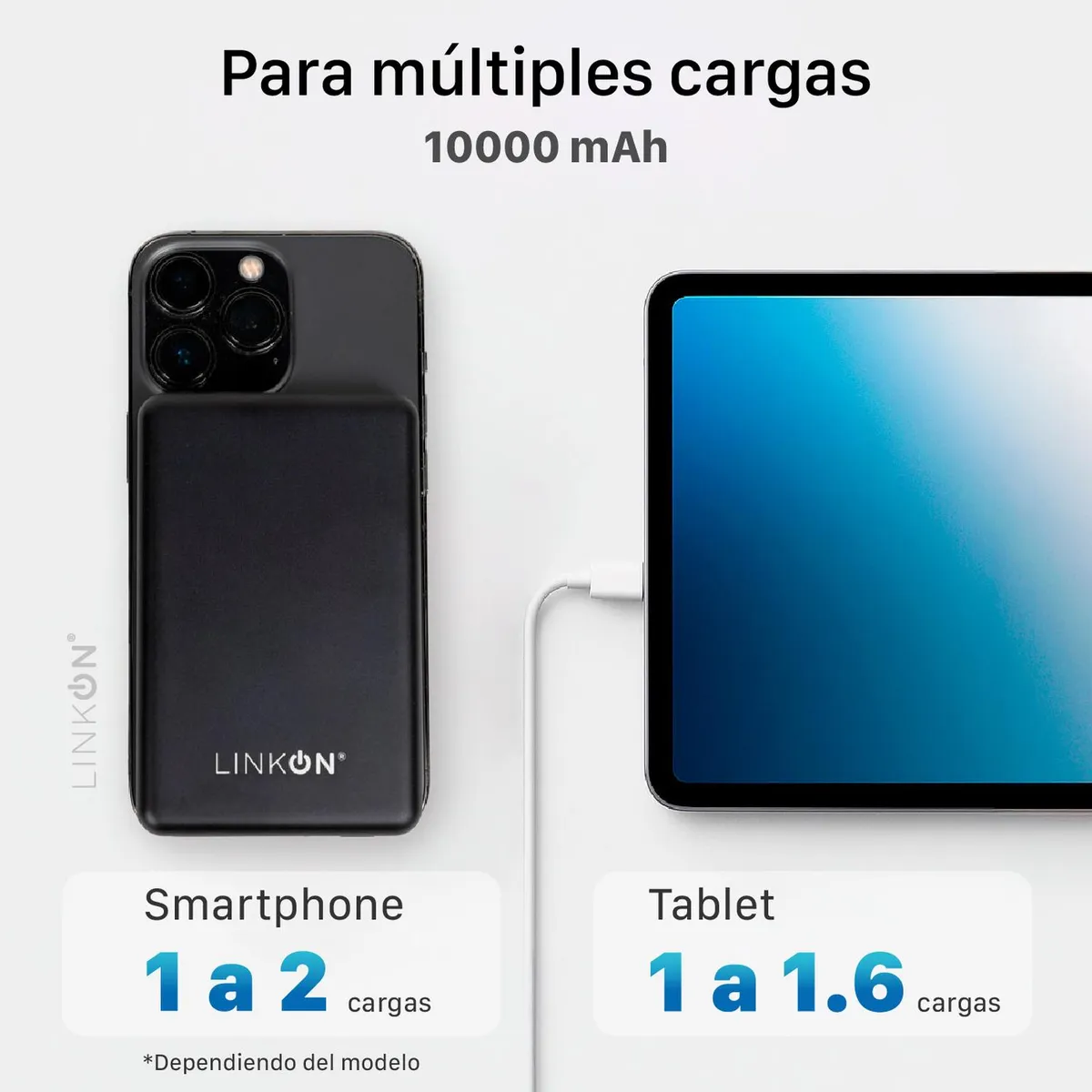 LINKON - Bateria Externa Cargador iPhone Portatil Linkon Magsafe - Negro