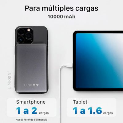 Imagen 2 del producto Bateria Externa Cargador iPhone Portatil Magsafe - Plateado