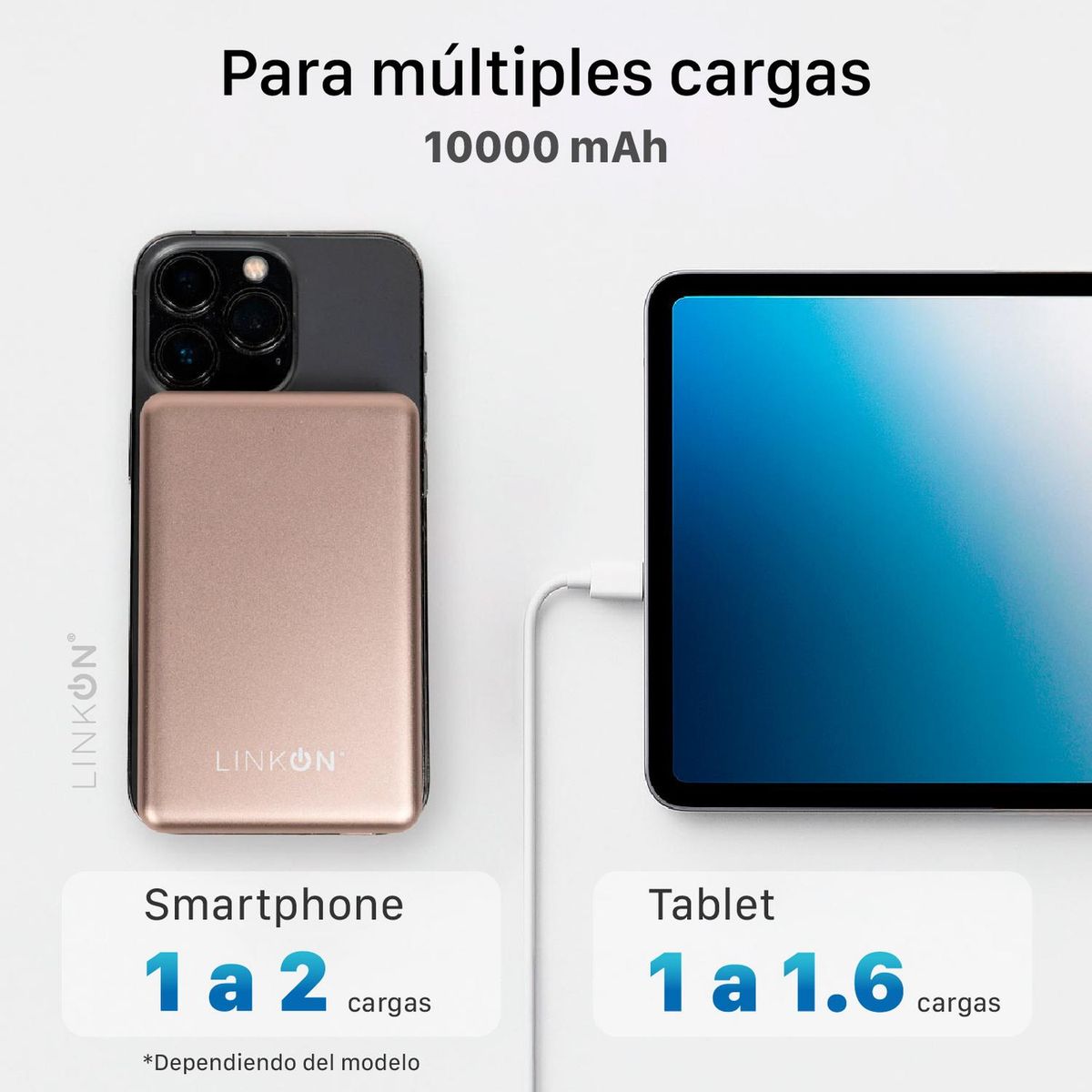 LINKON - Bateria Externa Cargador iPhone Portatil Linkon Magsafe - Dorado