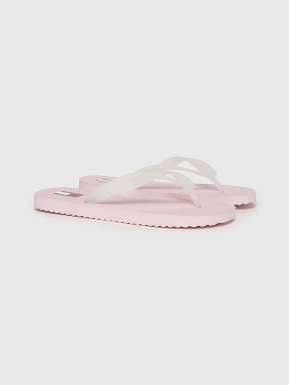Sandalias Con Suela Dentada Y Logo Rosado Tommy Jeans
