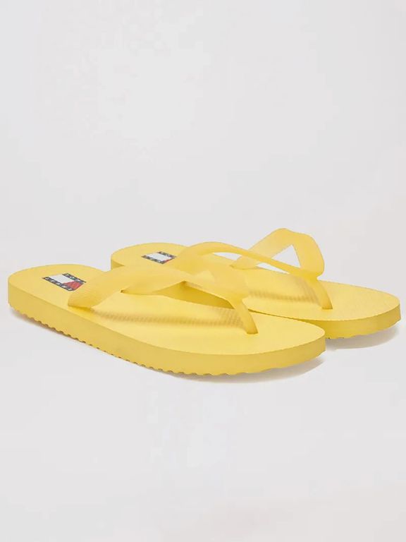 Sandalias Con Suela Dentada Y Logo Amarillo Tommy Jeans