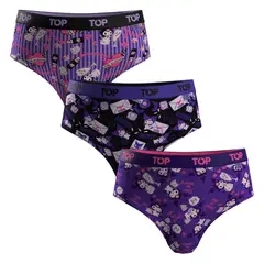 TOP - Calzón Pantaletas NIÑA Algodón Pack 3 Kuromi C3