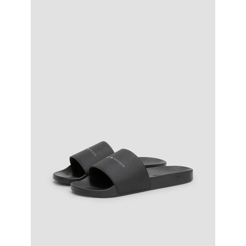 TOMMY HILFIGER - Sandalias Con Logo Negro Tommy Hilfiger