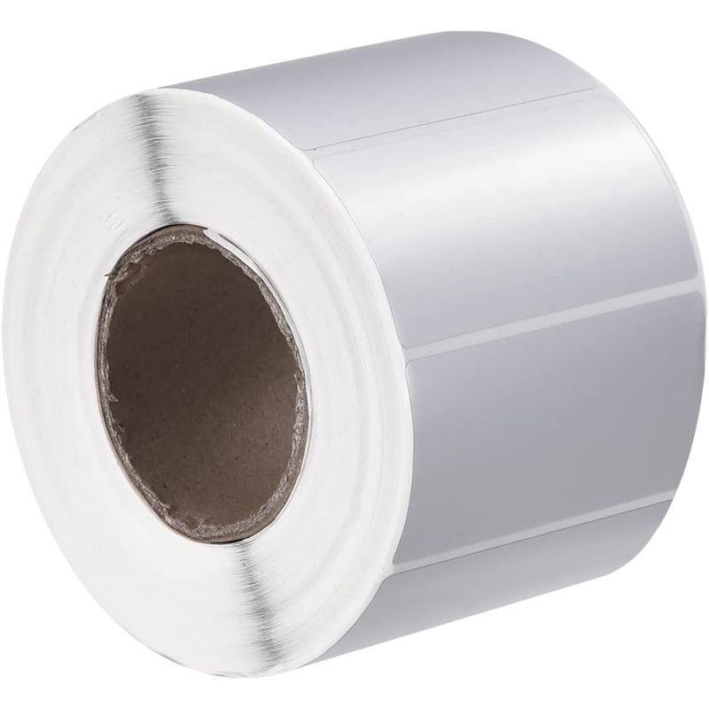 GENERICO - 1000 Etiquetas Activo Fijo Poliester Plata 80x60mm