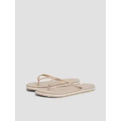 TOMMY HILFIGER - Sandalias Con Logo Esmaltado Beige