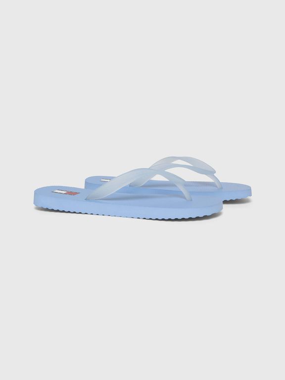 Sandalias Con Suela Dentada Y Logo Celeste Tommy Jeans