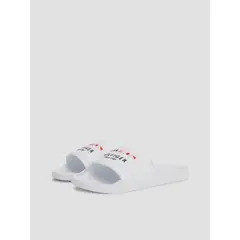 TOMMY HILFIGER - Sandalias De Piscina Con Logo Bordado Blanco