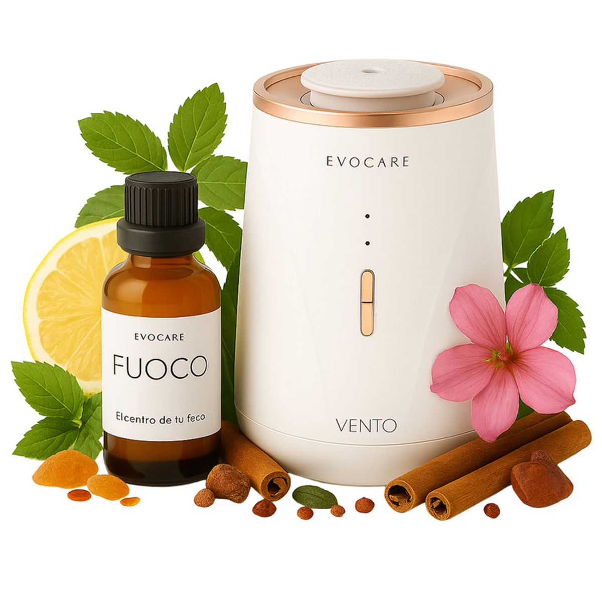 KINEGUN PRO - Pack Difusor inalámbrico Vento Blanco + 30 ml Aceite - Fuoco Scintilla